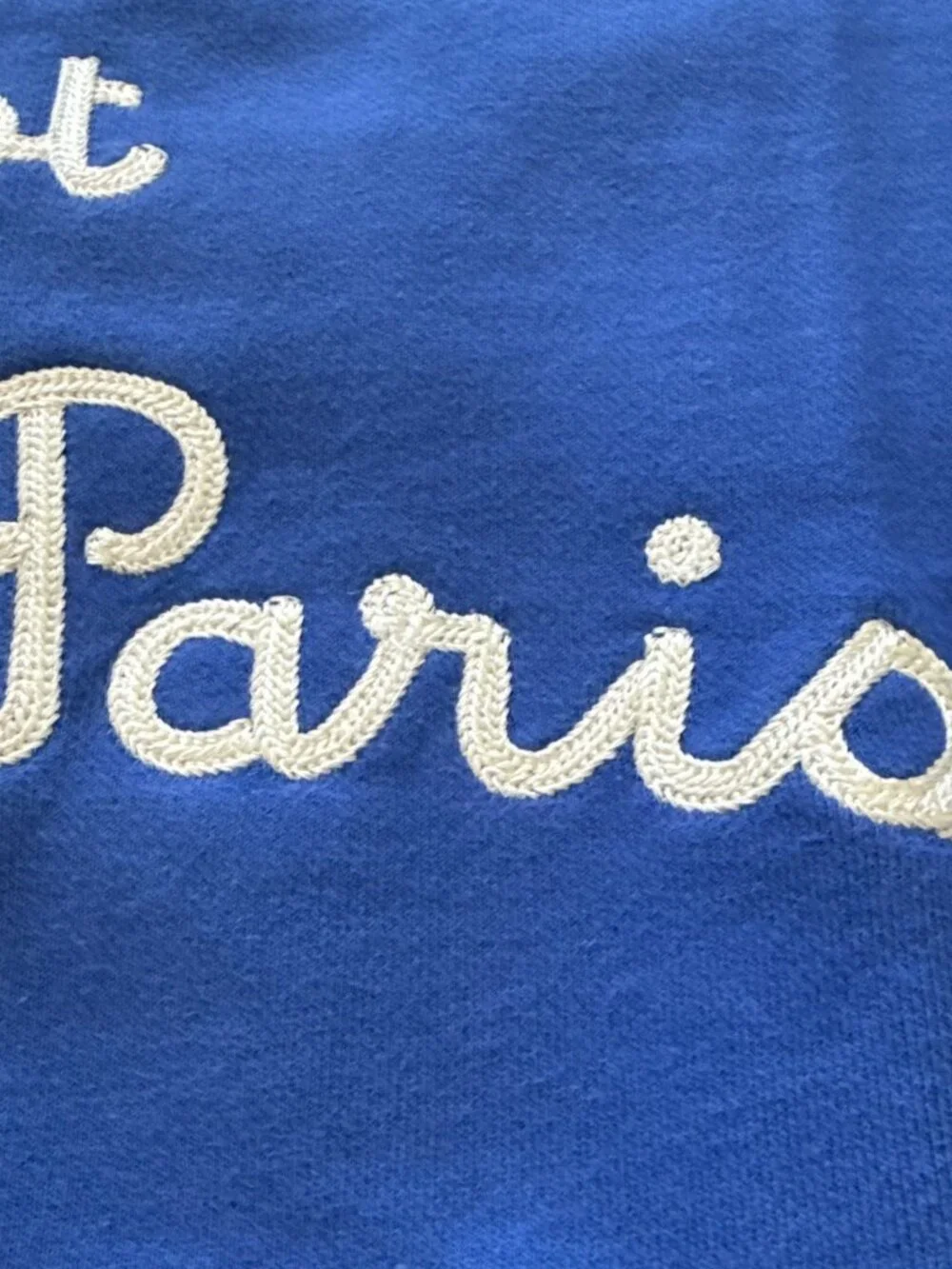 Drole de Monsieur Not From Paris Madame Men's Blue Sweatshirt Sweater Sz M